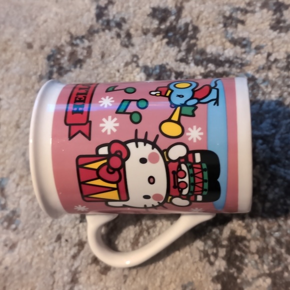 10 oz Pink and White Hello Kitty Holiday Christmas Mug - Picture 1 of 6